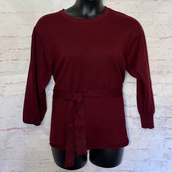 Sweater with Tie Belt - Picture 1 of 2